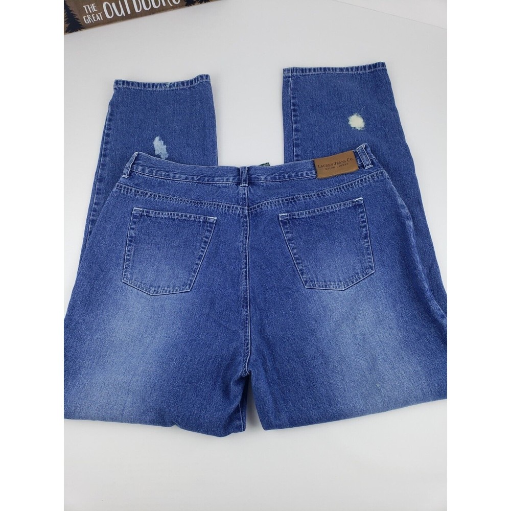 Ralph Lauren Women's Jeans Straight Size 16 Blue Fast Shipping